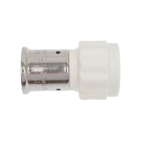 Муфта HENCO ВР, ПВДФ пресс, белая, 20x3/4" 18PKW-2005