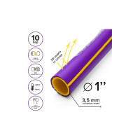 Резиновый шланг POLYAGRO Gold САПФИР ТЭП, 1", 25 м, армированный, трехслойный, морозостойкий 7559125