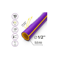 Резиновый шланг POLYAGRO Gold САПФИР ТЭП, 1/2", 50 м, армированный, трёхслойный, морозостойкий 7559450