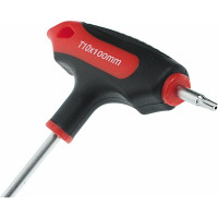 Ключ двусторонний JTC TORX с отверстием и Т-образной рукояткой T10H, 784810 189751