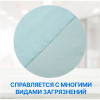 Нетканый протирочный материал Puretech W5, плотность 50г/м2, цвет голубой, размер 16x30см, 200л/рулон W550165