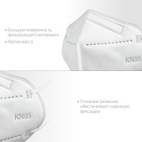 Плоская фильтрующая полумаска ЗУБР Kn-95 ffp2, 10 шт. 11165-2