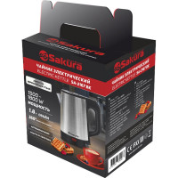 Электрический чайник SAKURA SA-2167BK 1.8 л, нержавеющая сталь, черный РТ-00067896