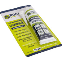 Силиконовый санитарный герметик Roof Complect в тюбике, белый, 75 мл 00000429222