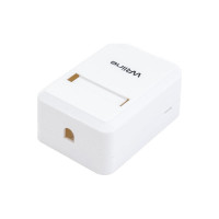 Корпус настенной розетки WRline WR-MB-1 для установки 1-ой вставки типа Keystone Jack, цвет белый 505219