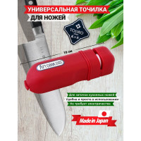 Точилка для ножей TOJIRO 110x35x25 мм, пластик, красный FK-436