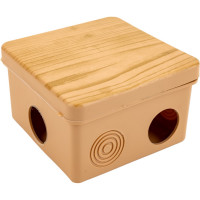 Распаeчная коробка IEK км 80x80x50мм о/к ip54 7 вв. сосна UKO31-080-080-050-K34-54
