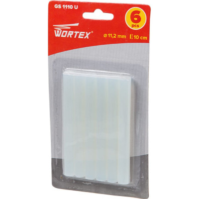 WORTEX Стержень клеевой 11,2x100 мм прозрачный 6 штук GS1110U00011