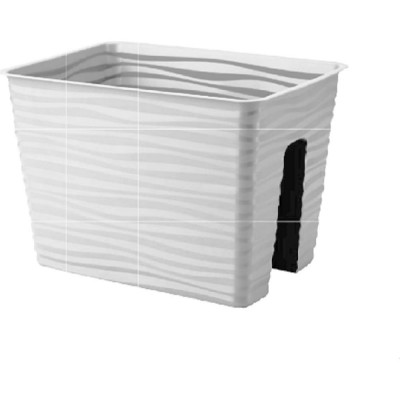 FormPlastic 4450-011 Кашпо с креплением на перила SAHARA 2727; h21 см; 8,35л белый 065615