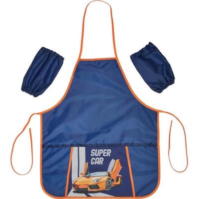 №1 School Фартук для труда super car, карман, нарукавники,535x445 мм,фн 31-1 1370281