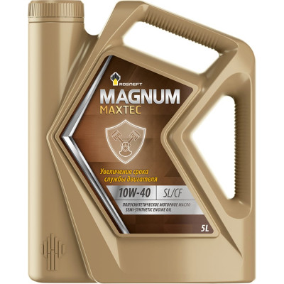 РОСНЕФТЬ Масло моторное п/син. Magnum Maxtec 10W-40 API SL/CF,канистра 5 л 40814750