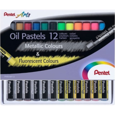 Pentel Пастель масляная в картоне 12 цв. PHN-12U 610053