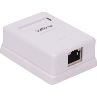 Одинарная экранированная компьютерная розетка WRline WR-WS-8P8C-C5E-SH-1 RJ-45 505217