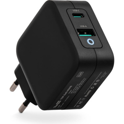 TopOn Блок питания GaN 65W Type-C PD, PPS, USB QC Черный TOP-GaN-65WB