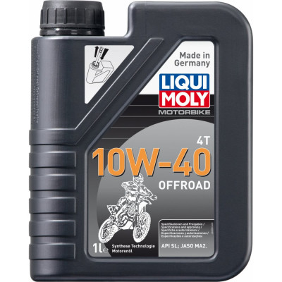 Синтетическое моторное масло 4T для четырехтактных мотоциклов LIQUI MOLY Motorbike 4T Offroad 10W-40 SL;JASO MA2 3055