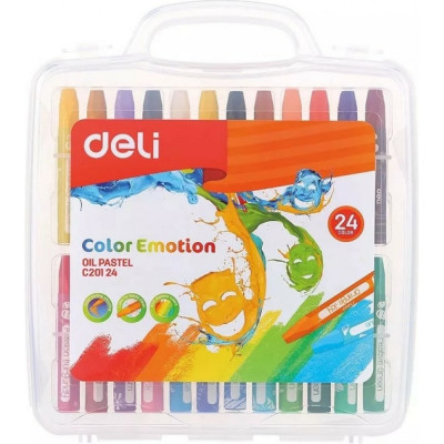 DELI Масляная пастель EC20124 Color Emotion шестигранные 24цв. пл.кор. 1045210 12 шт. в упак.