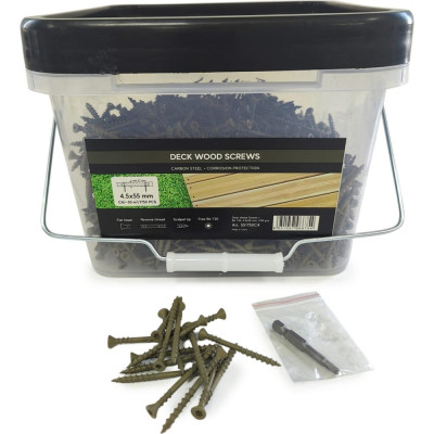 Camo Саморезы Deck Wood Screws 55x4,5 mm C4 T20 1750 шт для монтажа террас и фасадов, с антикоррозийным покрытием арт. 551750C4