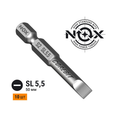 NOX Бита Е6,3 Sl5,5-50, 5 шт бокс CORBIT 342555-5B