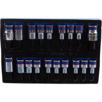 Набор торцевых насадок HEX и SPLINE (ложемент, 19 предметов) KING TONY 9-4129PRV