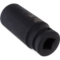 Торцовая головка "INDUSTRIE QUALITAT" ударная, удлиненная, 1/2", FLANK, Cr-Mo, фосфатированная, 24 мм Kraftool 27942-24_z01