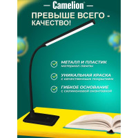 Настольный светильник, чёрный, LED, 6Вт, 230В, сенсорное включение, 4 уровня яркости, 4000К Camelion KD-792 C02 12489