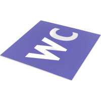 Табличка "Туалет WC" Стандарт Знак, 150x150 мм, пластик 2 мм 00-00037980