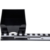 Пластбокс для бумажного блока ОСКОЛПЛАСТ 9х9х5 см, черный 995-02