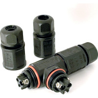 Водостойкий 3-полюсный разъем TTAF Elektronik, 250V 20A IP68 WPT-0303M20