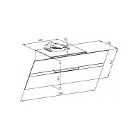 Кухонная вытяжка MAUNFELD  Mersey 90 черный\вставка сатин