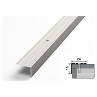 Порог угловой алюминиевый (24х18 мм; 0.9 м; декоративный; дуб арктик) Лука УТ000002638