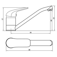 Смеситель для раковины СоюзКран низкий излив 15 см, керамический картридж 40 мм., хром, цинк SK02-I120 566-087