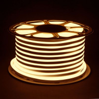 Гибкий неон Elektrostandard LS001 220V 9.6W 120Led 2835 IP67 3300K односторонний теплый белый 50м a052995