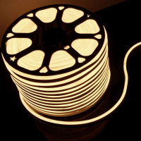 Гибкий неон Elektrostandard LS001 220V 9.6W 120Led 2835 IP67 3300K односторонний теплый белый 50м a052995