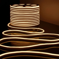 Гибкий неон Elektrostandard LS001 220V 9.6W 120Led 2835 IP67 3300K односторонний теплый белый 50м a052995