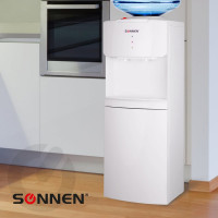 Кулер-водораздатчик SONNEN без нагрева и охлаждения, FS-02N, напольный, 2 крана, белый 454995