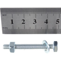 Болт с ш/г полная резьба DIN 933 Качественный КРЕПЕЖ набор 6х45 60 шт 0301017 КЧ