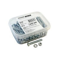 Болт с ш/г полная резьба DIN 933 Качественный КРЕПЕЖ набор 6х45 60 шт 0301017 КЧ