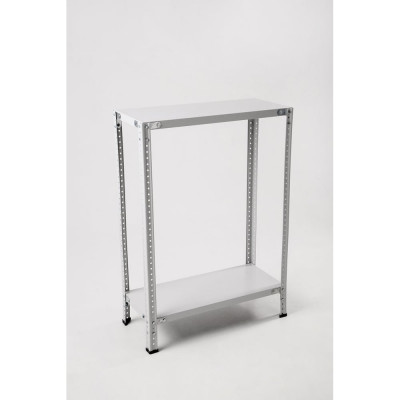 Стеллаж ООО ФУРАМА СТФЛ 1000х1000х400 мм, 2 полки, серый СТФЛ101040-2