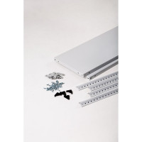 Стеллаж ООО ФУРАМА СТФЛ 1000х1000х500 мм, 2 полки, серый СТФЛ101050-2