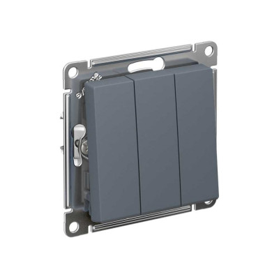 3-клавишный выключатель Systeme Electric AtlasDesign Грифель сх.1+1+1, 10АХ, механизм SE ATN000731