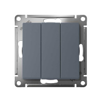 3-клавишный выключатель Systeme Electric AtlasDesign Грифель сх.1+1+1, 10АХ, механизм SE ATN000731