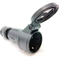 Кабельная розетка Schuko Bals 16A, 3p 250V, IP54, черный MULTI-GRIP 1 шт. 7488-b