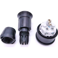 Кабельная розетка Schuko Bals 16A, 3p 250V, IP54, черный MULTI-GRIP 1 шт. 7488-b