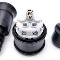 Кабельная розетка Schuko Bals 16A, 3p 250V, IP54, черный MULTI-GRIP 1 шт. 7488-b