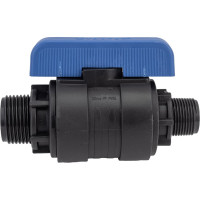 Компрессионный шаровой кран VALFEX ПНД НР/НР резьба разборный 1"-3/4" Ду20 1210220100034