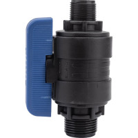 Компрессионный шаровой кран VALFEX ПНД НР/НР резьба разборный 1"-3/4" Ду20 1210220100034