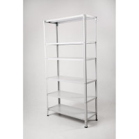 Стеллаж ООО ФУРАМА СТФ 2500x1100x300 мм, 6 полок, серый СТФ251130-6