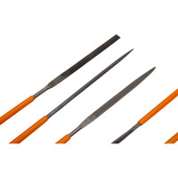 Набор надфилей (напильников) TDM ELECTRIC 5 штук, Ø3 мм, длина 140 мм, пластиковая рукоятка, серия "Рубин" SQ1026-0301