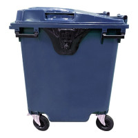Мусорный контейнер Тара.ру полиэтилен, 1100 л, на колёсах, цвет синий 25572