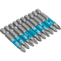 Биты профессиональные (10 шт; PZ2x50 мм; сталь S2; 1/4" Е) РемоКолор 33-7-577